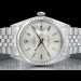 Rolex Datejust 36 Argento Jubilee Silver Lining Dial 1601 